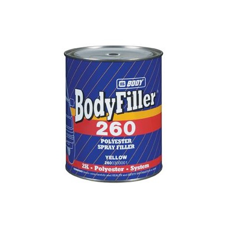 Mastic polyester pour métal hb Body Bodyfiller 260 Spray filler