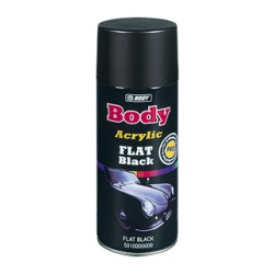 Aérosol acrylique HB Body Flat Black pour peinture universelle (couleur noire mate)