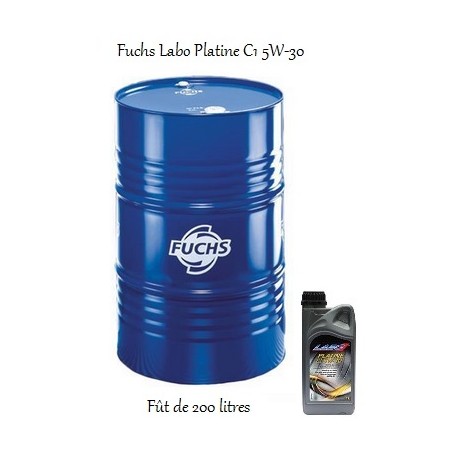 Fuchs lubrifiant moteur pour professionnels Labo Platine C1 5W-30 en fût de 200 litres