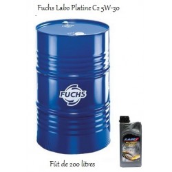 Fuchs lubrifiant Labo Platine C2 5W-30 pour professionnels (fût de 200 Litres)