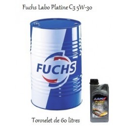 Lubrifiant moteur pour professionnels Fuchs Labo Platine C3 5W-30 (en Tonnelet de 60L)