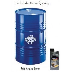 Fuchs lubrifiant moteur pour professionnels Labo Platine C3 5W-30 en fût de 200 litres