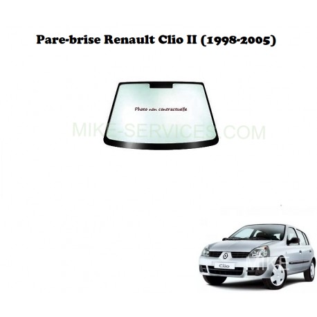 Pare-brise vert 7248AGS1B Renault Clio II phase 1 - 2 - 3 (1998-2005)