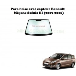 Pare-brise vert 7280AGSMV1R pour Renault Mégane III (avec capteur)