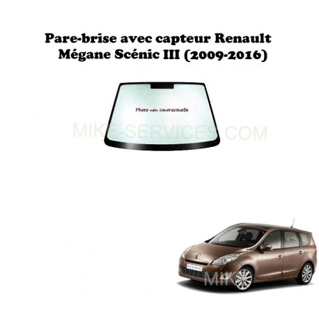 Pare-brise vert 7280AGSMV1R pour Renault Mégane 3