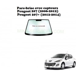Pare-brise vert 6548AGSMVZ1B pour Peugeot 207 / 207CC / 207SW / 207 Van (cadre en PU)
