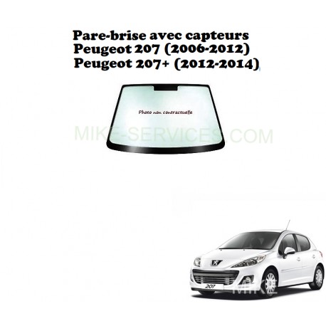 Pare-brise avec capteurs 6548AGSMVZ1B pour Peugeot 207 et Peugeot 207+ (2006-2014)