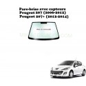 Pare-brise vert 6548AGSMVZ1B pour Peugeot 207 / 207CC / 207SW / 207 Van (cadre en PU)
