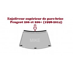 Enjoliveur Supérieur de pare-brise 6539ASMHT pour Peugeot 206 et 206+ (1998-2014)