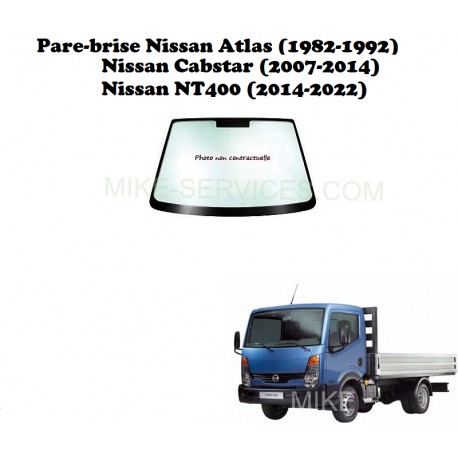 Pare-brise vert 6045AGS pour Nissan Cabstar et Renault Maxity